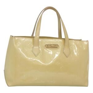 LOUIS VUITTON Monogram Vernis Wilshire PM Hand Bag Broncorail M91452